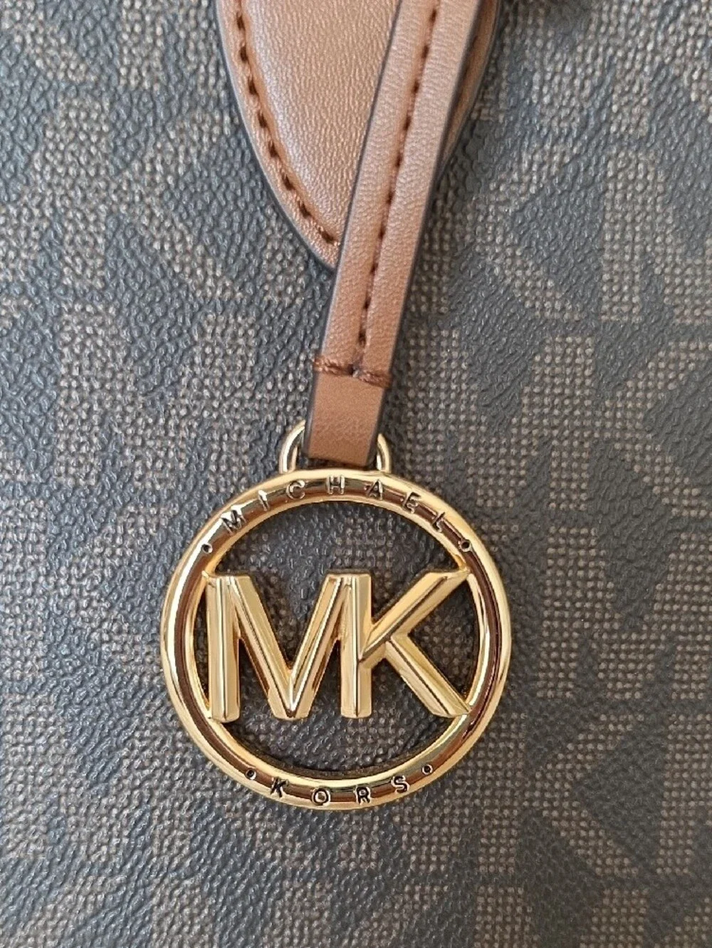 Michael Kors Brown Monogram Satchel with Matching Wallet
